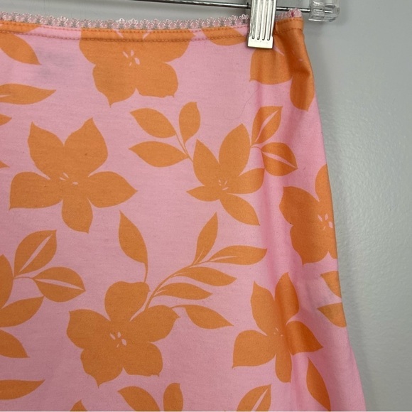 Princess Polly Pink & Orange Floral Mini Skirt Size 4 - Picture 3 of 8